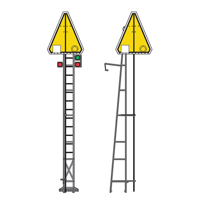 Signal PLM sur mât en treillis - Ralentissement, ép. II à V