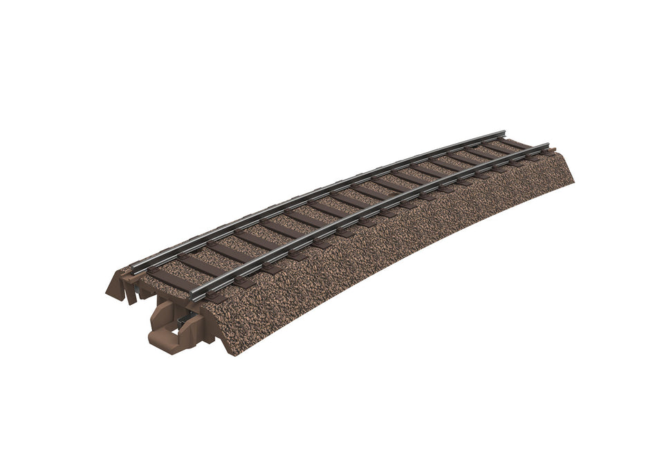 Rail courbe R3 15° Trix 62315 - Rayon 515 mm - Code 83 - Voie C