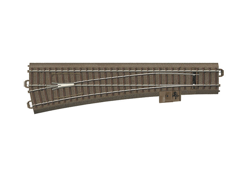 Aiguille gauche grand rayon 1114,6 mm, 12,1° - Code 83 Trix C