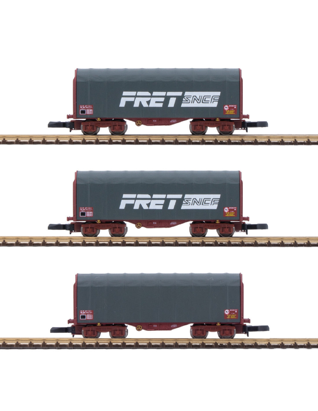 Coffret de 3 wagons bâchés à bogies FRET SNCF (éch. Z)