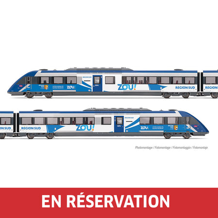 Autorail diesel bicaisse X 72500 « PACA ZOU ! », ép. VI, SNCF, avec décodeur sonore multiprotocole