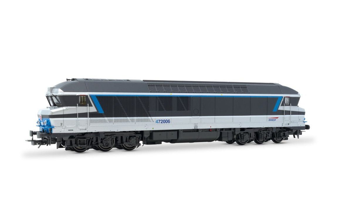 Locomotive diesel CC 72006, livrée « Isabelle », bleu/argent/gris, ép. V, SNCF