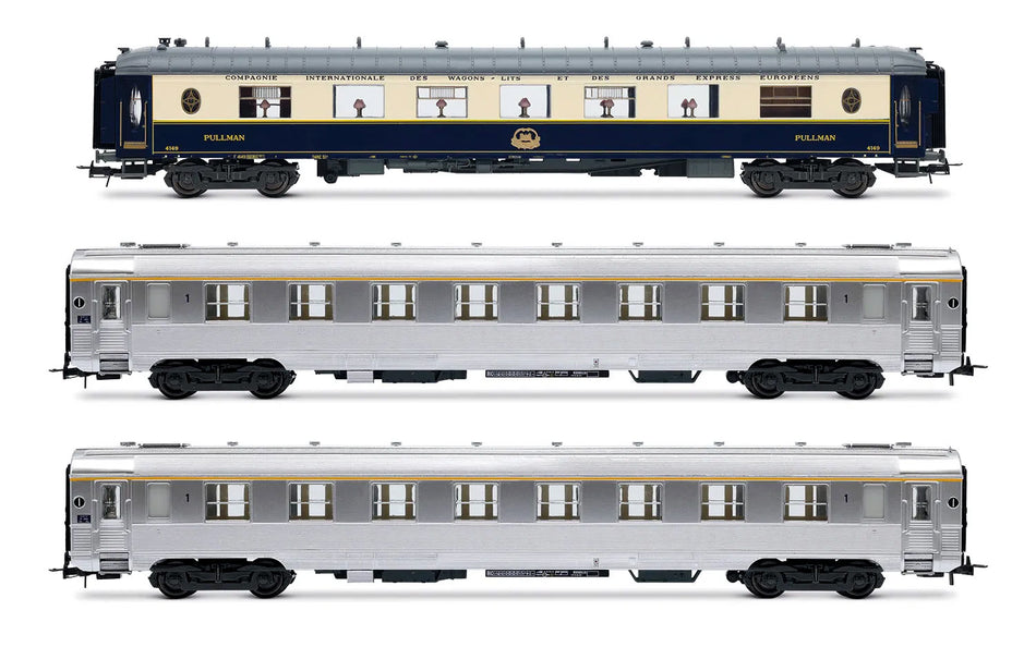 Coffret de 3 voitures « Sud Express », voiture-salon CIWL + 2 x DEV Inox courtes, no. 2/2, ép. III-IV, SNCF