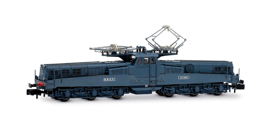 Locomotive électrique CC 14101 en livrée bleue, version d'origine, ép. III, SNCF, éch. N
