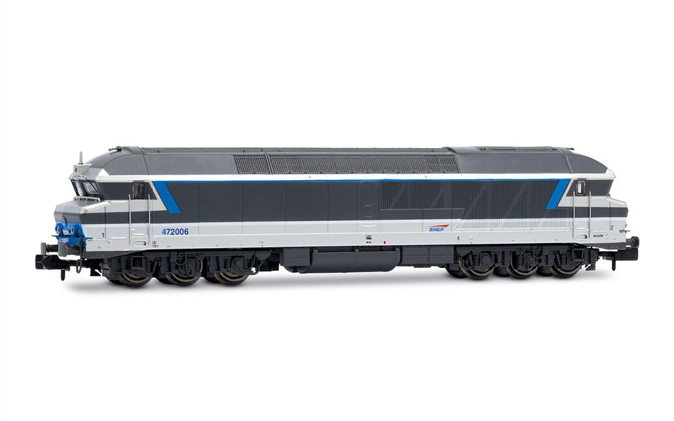 Locomotive diesel CC 72006, livrée « Multiservice » avec logo rouge SNCF sur une face frontale, ép. V, SNCF, avec décodeur sonore