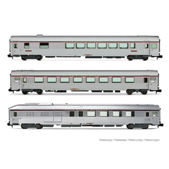 Coffret de 3 voitures TEE « Mistral », Paris-Nice, Vru + A8tu + AD4tux, ép. IV, SNCF
