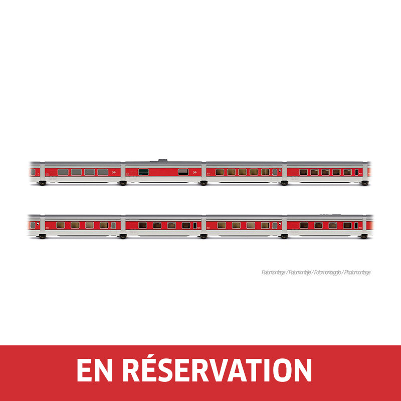 Coffret de 8 voitures complémentaires du Talgo III RD « Barcelona Talgo », avec toit argenté, ép. III-IV, RENFE, éch. N