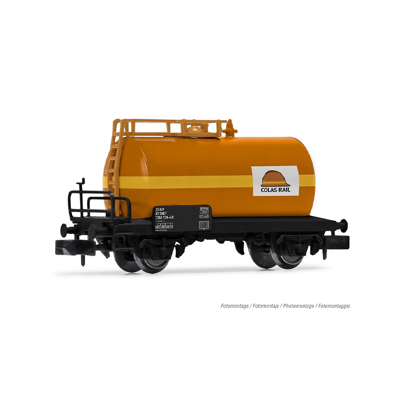 Coffret de 2 wagons à 2 essieux : citerne et type G4, ép. V, Colas Rail