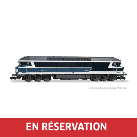 Locomotive diesel à 6 essieux CC 72034, livrée d'origine, ép.IV, SNCF, ech. TT, avec décodeur sonore BLE