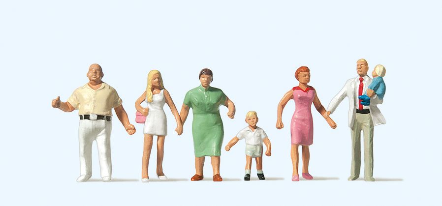 La famille Dupont en promenade - H0 - Preiser