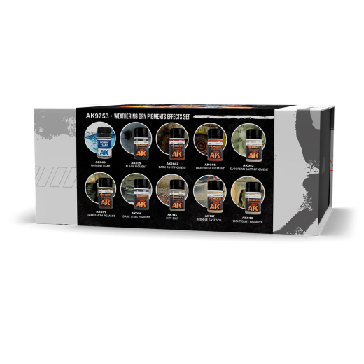 Coffret de 9 pigments/terre à décor (+ fixateur et accessoires)-1