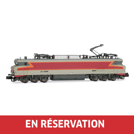 SNCF, locomotive électrique bicourant CC 21002, livrée gris « Béton » (logo « Beffara »), ép. IV-V