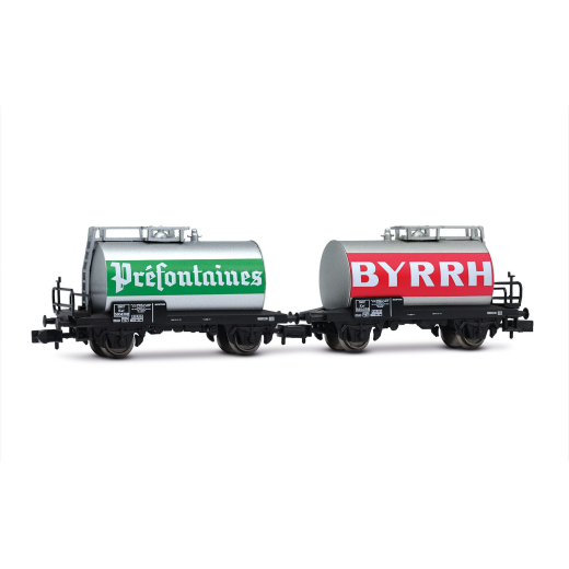 Coffret de 2 wagons citernes à 2 essieux, livrée « BYRRH », ép. IV, SNCF