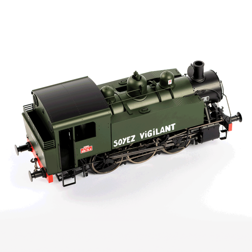 Locomotive à vapeur 030 TU 4 (Est - Chaumont), ép. III, SNCF, éch 0-2