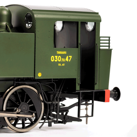 Locomotive  à vapeur 030 TU 47 (Ouest - Thouars), ép. III, SNCF, éch 0-4