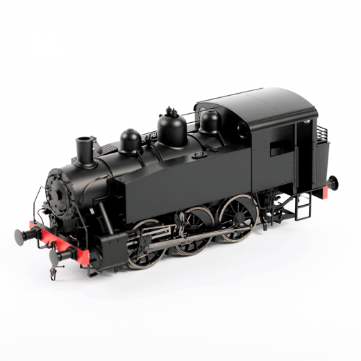Locomotive à vapeur 030 TU noire,  ép. III, SNCF, éch 0-1