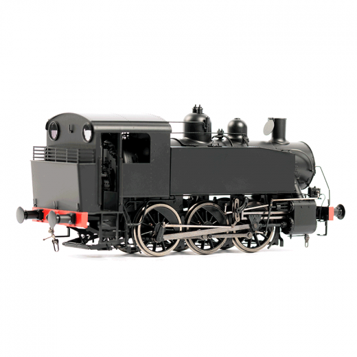 Locomotive à vapeur 030 TU noire,  ép. III, SNCF, éch 0-2