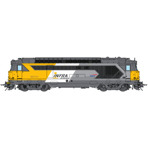 Locomotive Diesel 667210 (INFRA), ép. VI, SNCF, éch 0 - DCC Sound-11
