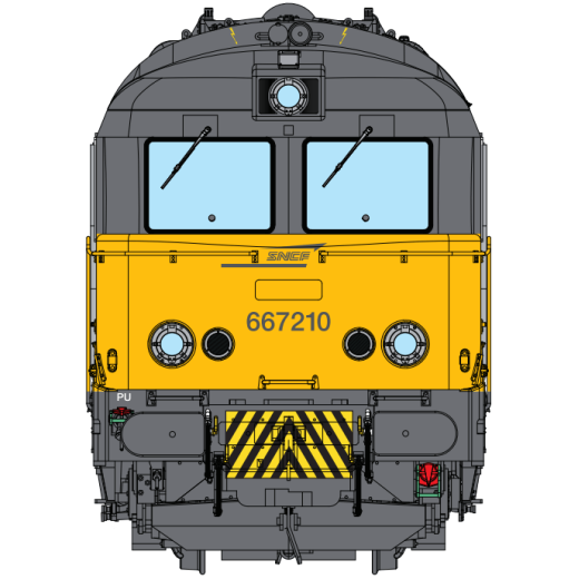Locomotive Diesel 667210 (INFRA), ép. VI, SNCF, éch 0 - DCC Sound-4