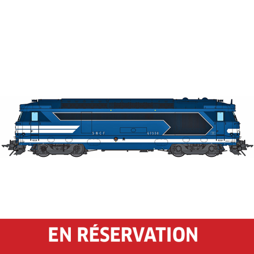 Locomotive Diesel BB 67338 (cabine renforcée), ép. IV-V,  SNCF, éch 0 - Analogique