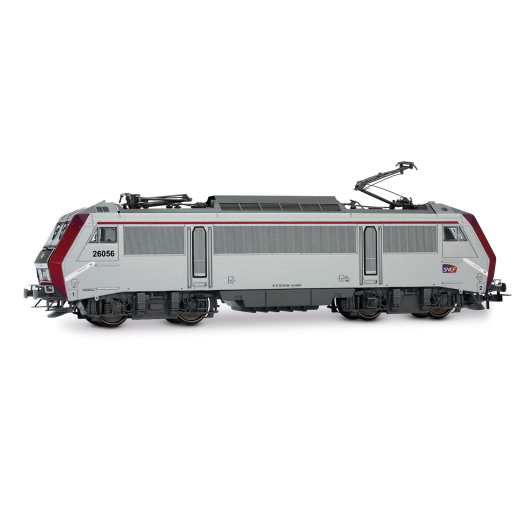 Locomotive électrique BB 26056, livrée grise/rouge, « Technicentre Industriel Oullins », ép. VI SNCF