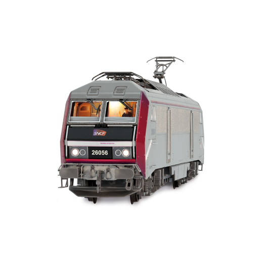Locomotive électrique BB 26056, livrée grise/rouge, « Technicentre Industriel Oullins », ép. VI SNCF-1
