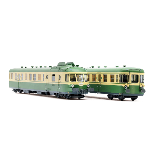 Autorail diesel RGP I avec remorque, livrée vert/crème, ép. IV, SNCF avec décodeur sonore-1