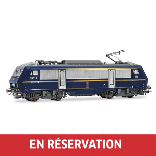 SNCF, locomotive électrique bicourant BB 26019, livrée bleue « Trains Spéciaux », ép. VI
