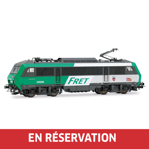 SNCF, locomotive électrique bicourant BB 426086, livrée « FRET » avec logo Carmillon, « Cognac », ép. VI
