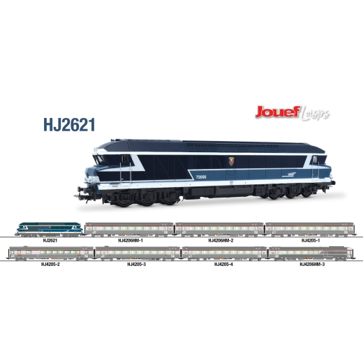 Locomotive diesel CC 72056 « La Bourboule », livrée bleue avec logo « Casquette », ép. V, SNCF-1