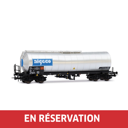 Wagon-citerne à 4 essieux « Algeco », livrée chrome/argent, ép. IV, SNCF