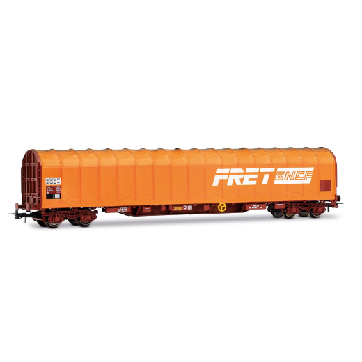 Wagon bâché à 4 essieux type Rils « FRET », livrée orange, ép. IV-V, SNCF