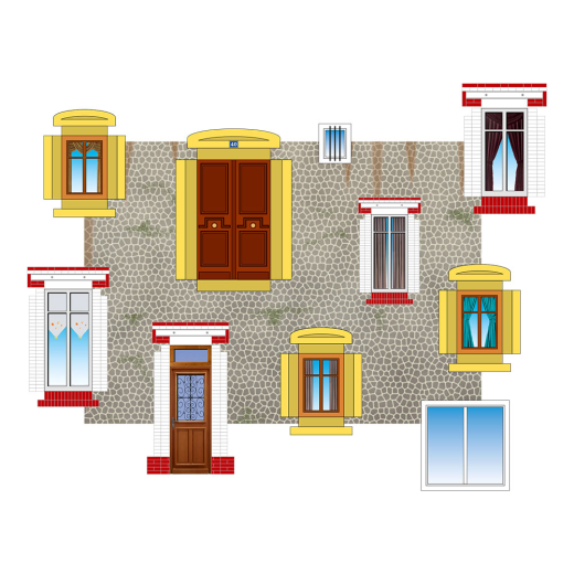 Ensemble de bâtiments en carton à découper "Accessoires de décor n°1"-4