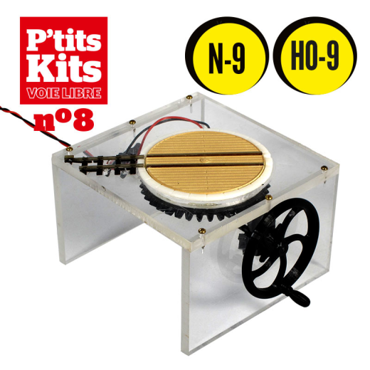 La plaque tournante 9 mm, écartement compatible N voie normale et H09/009 - P'tits Kits Voie Libre