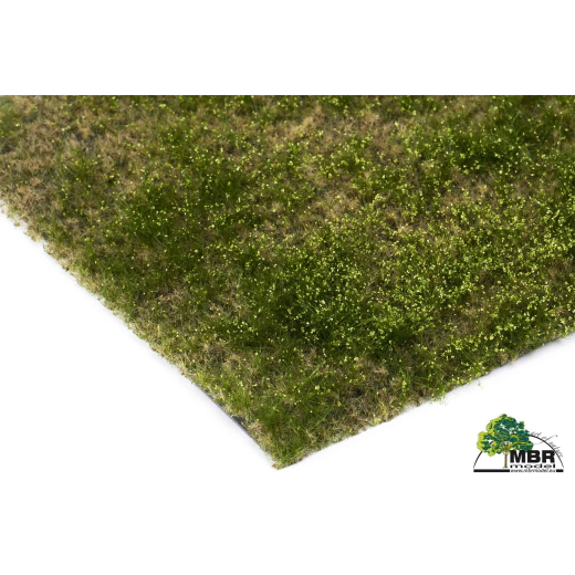 Tapis floqué pour champs et prairies - Prairie fleurie blanc - 8-18 mm 20 x 30 cm