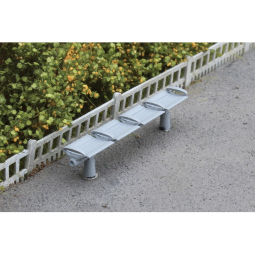 Banc de quai de gare moderne 4 places-1