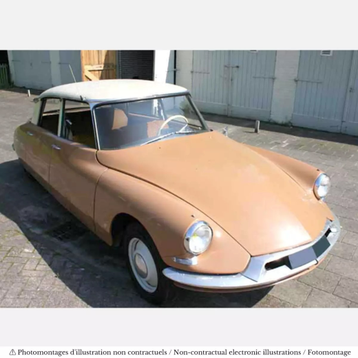 Véhicule  Citroën DS19 - 1959 - Ecaille Blonde avec toit blanc