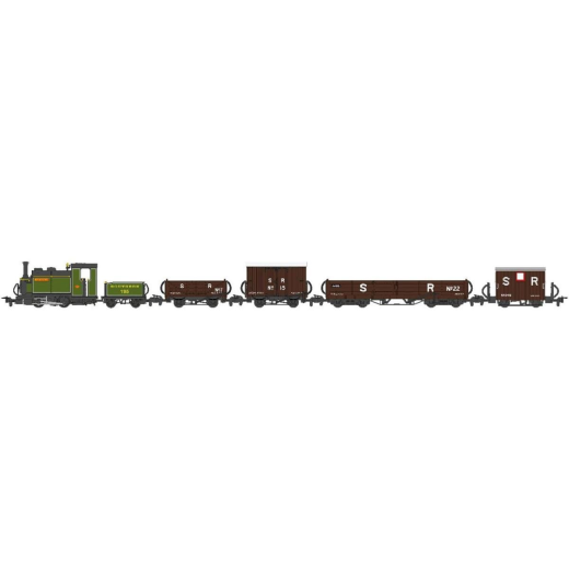 Coffret Édition Spéciale : Locomotive Large England 'Exmoor Pony' et 4 wagons, éch. 00-9, Lynton & Barnstaple-1