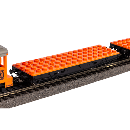 Coffret de départ R/C, locomotive et 2 wagons « briques de construction »-2