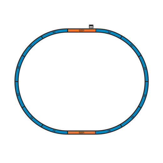 Coffret de départ R/C, locomotive et 2 wagons « briques de construction »-4