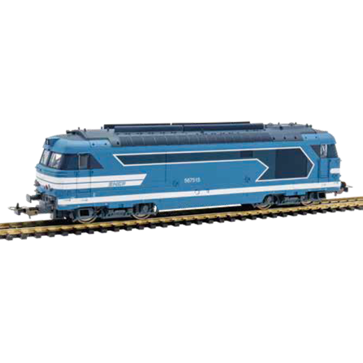 Locomotive diesel BB 67400 livrée bleue, SNCF, Ep IV V