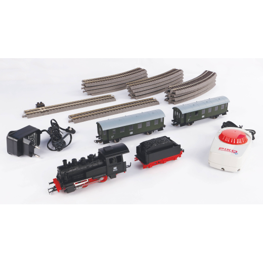Coffret de départ DB, locomotive à vapeur 98‐003 avec tender et deux voitures voyageurs-1
