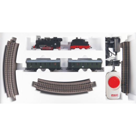 Coffret de départ DB, locomotive à vapeur 98‐003 avec tender et deux voitures voyageurs-3