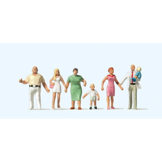 La famille Dupont en promenade - H0 - Preiser