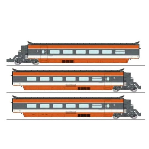 Coffret complémentaire 3 remorques - rame N°5 /TGV PSE (remorques R2 + R5 + R6), ép. IV, SNCF