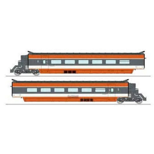 Coffret complémentaire 2 remorques - rame N°5 /TGV PSE (remorques R3 + R)7, ép. IV, SNCF