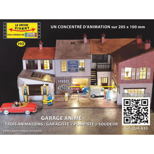 Garage animé - garagiste + pompiste + soudeur