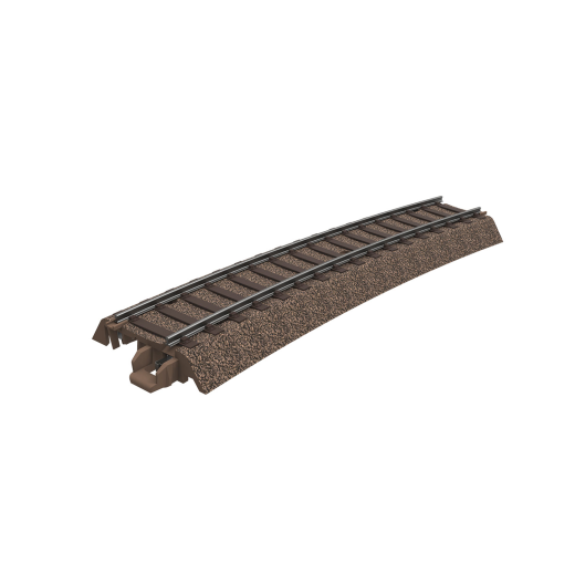 Rail courbe R3 15° Trix 62315 - Rayon 515 mm - Code 83 - Voie C