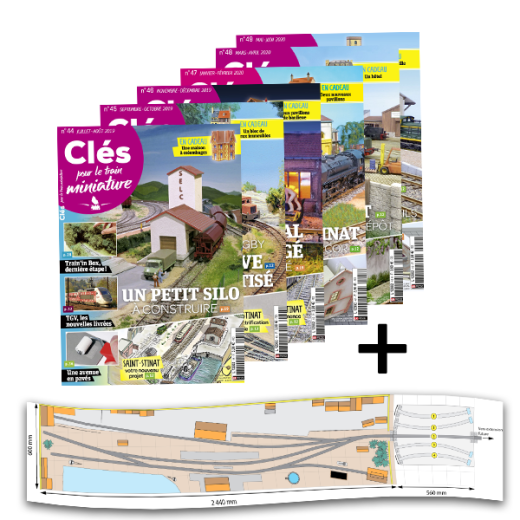 Lot Clés pour le train miniature 8 : les n°44 à 49 + Plan de réseau Saint-Stinat