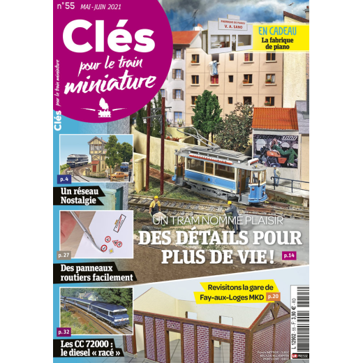 Clés pour le train miniature n° 55